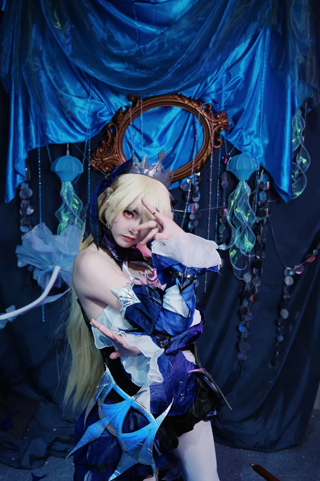 Roleplay, Genshin Impact, Cosplay photography, Fischl cosplay, White stockings cosplay - Image 7