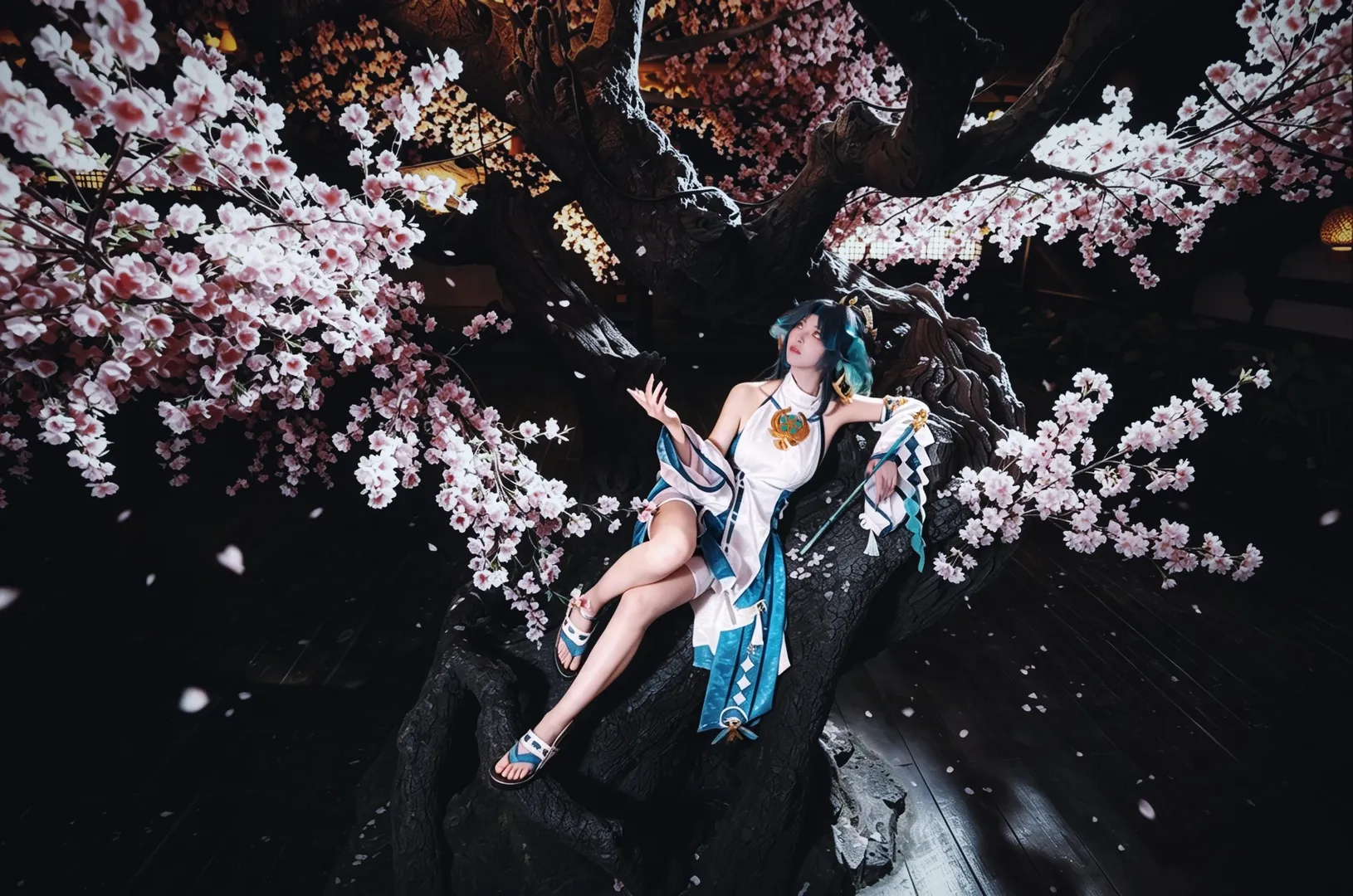 原神, コスプレ撮影, 古風二次元, 八重魈子 コスプレ, 桜の木