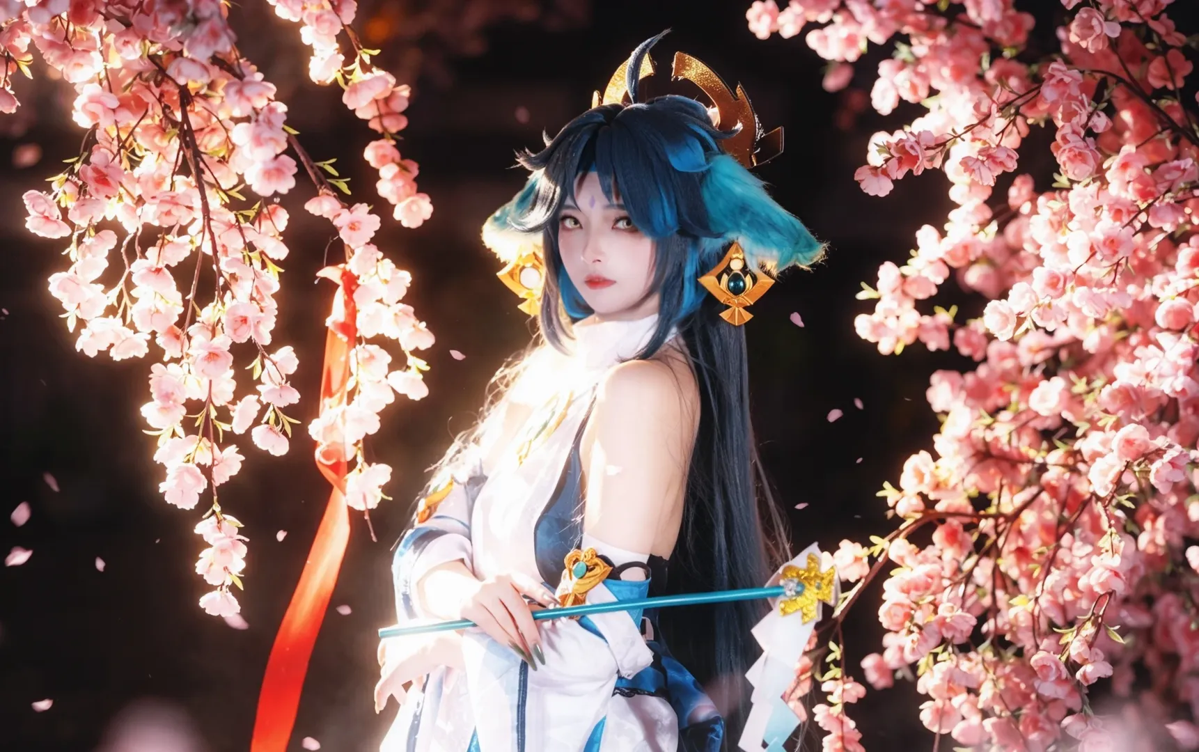 原神, 古风写真, 八重魈子cos, 长沙鱼王传, 樱花树拍摄 - 第3张