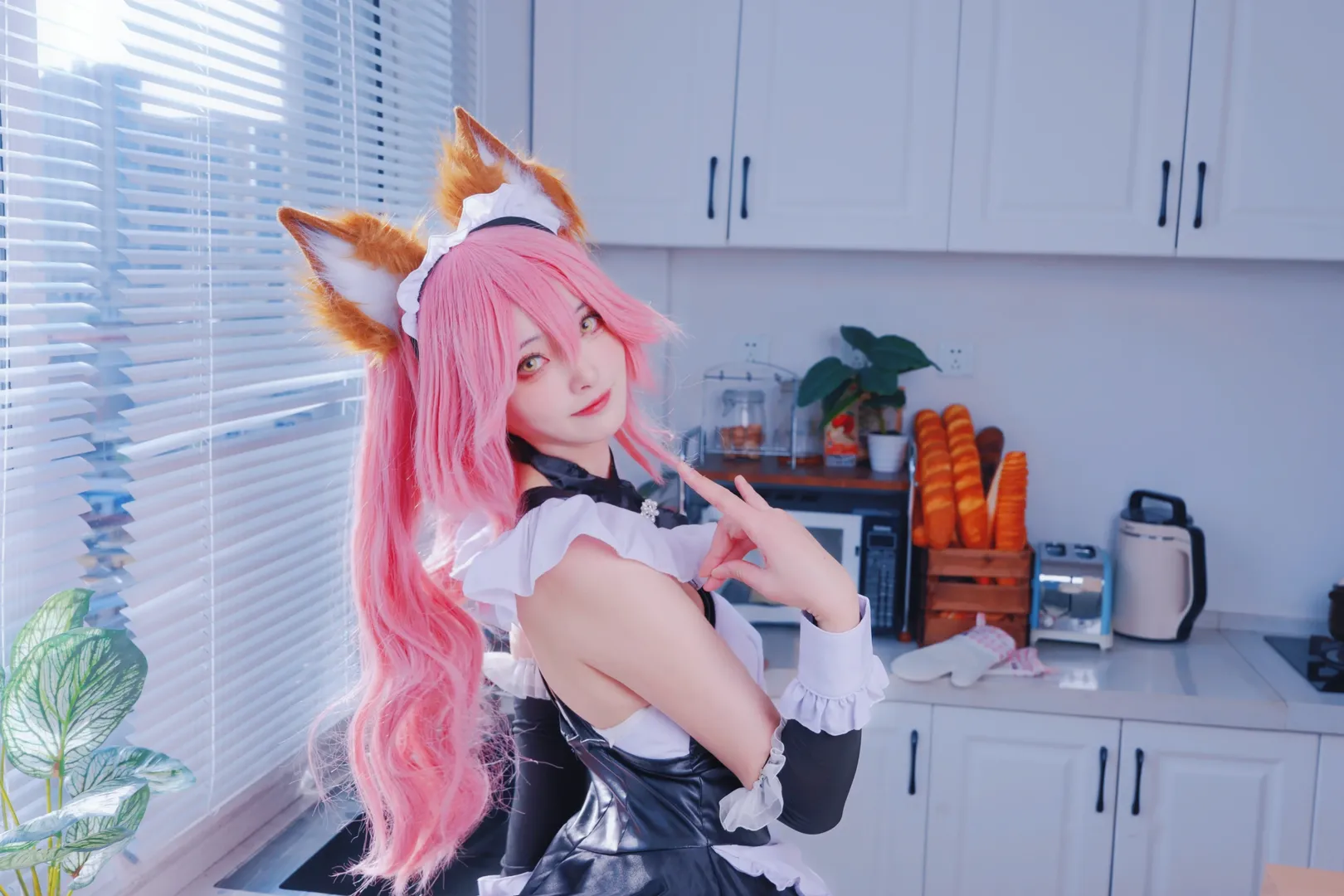 Fate, Maid outfit, Anime cosplay, Kemonomimi girl, Tamamo no Mae cosplay