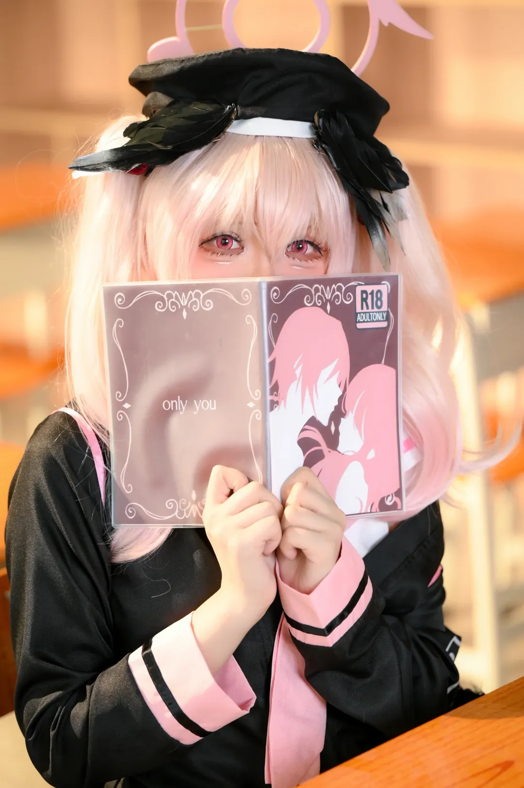 蔚蓝档案, 二次元cosplay, 下江小春cos, 白丝过膝袜cos, 校园制服cos - 第3张