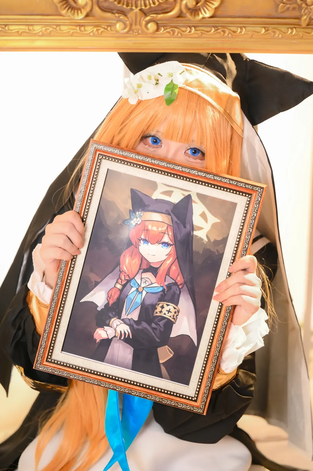蔚蓝档案, 伊落玛丽cos, 角色生日, 橘发cosplay, 修女服cos - 第2张