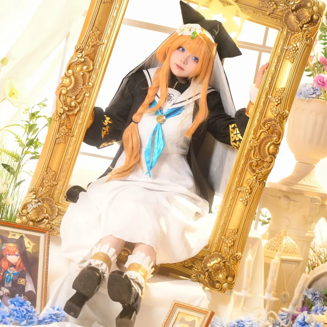 蔚蓝档案, 黑丝造型, cosplay日常, 伊落玛丽cos, 修女会 - 第2张