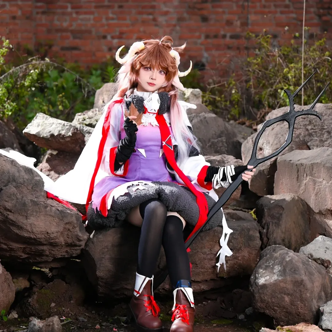 明日方舟, 艾雅法拉cos, 黑丝, 连裤袜, Cosplay外拍 - 第2张