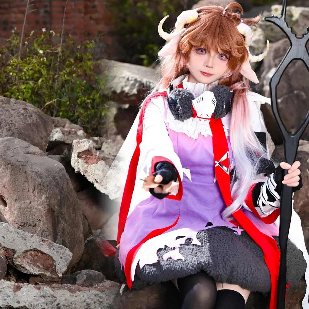 明日方舟, 艾雅法拉cos, 黑丝, 连裤袜, Cosplay外拍