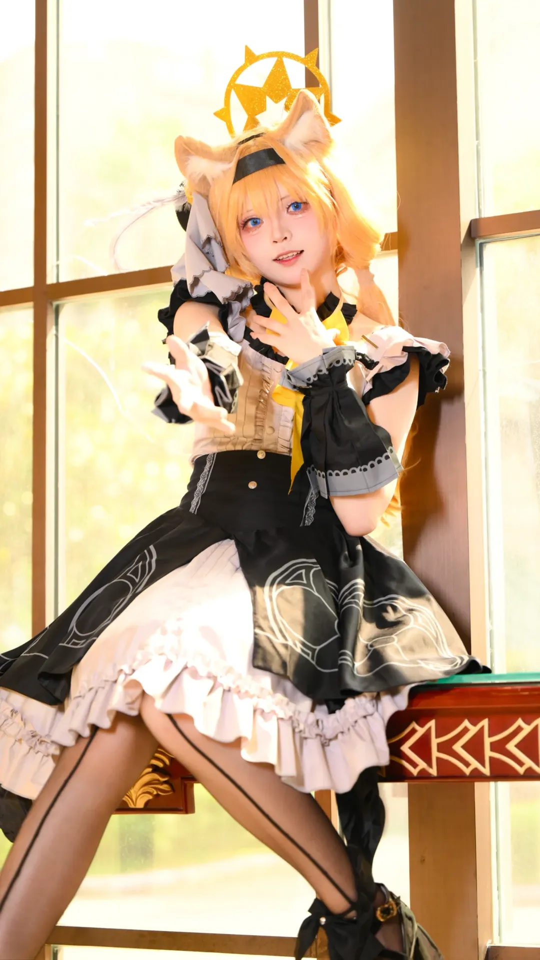 蔚蓝档案, 伊落玛丽cos, 日常cosplay, 兽耳娘, 丝袜cos - 第2张