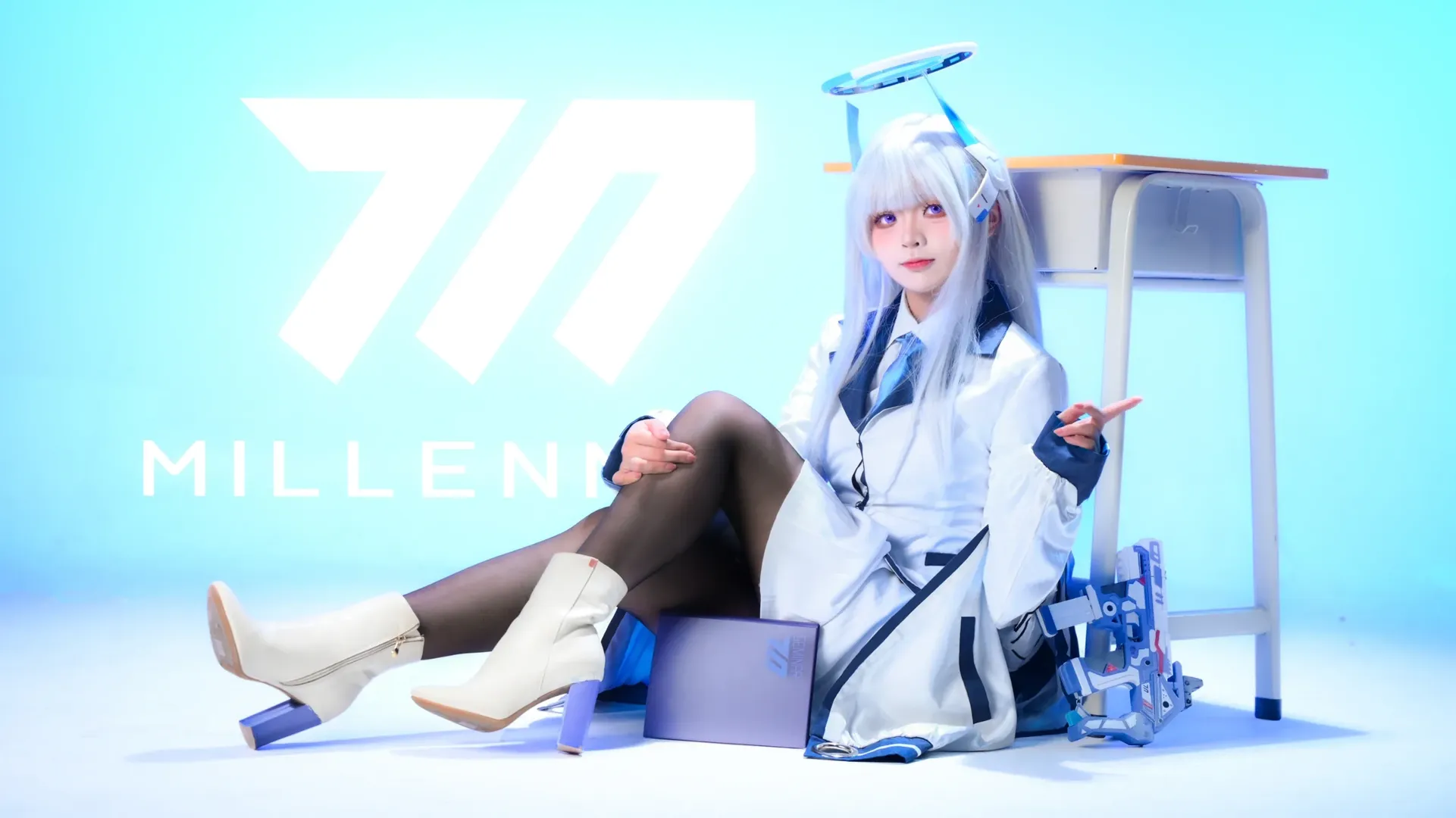 cosplay, 蔚蓝档案, 生盐诺亚cos, 二次元cos, 黑丝cos
