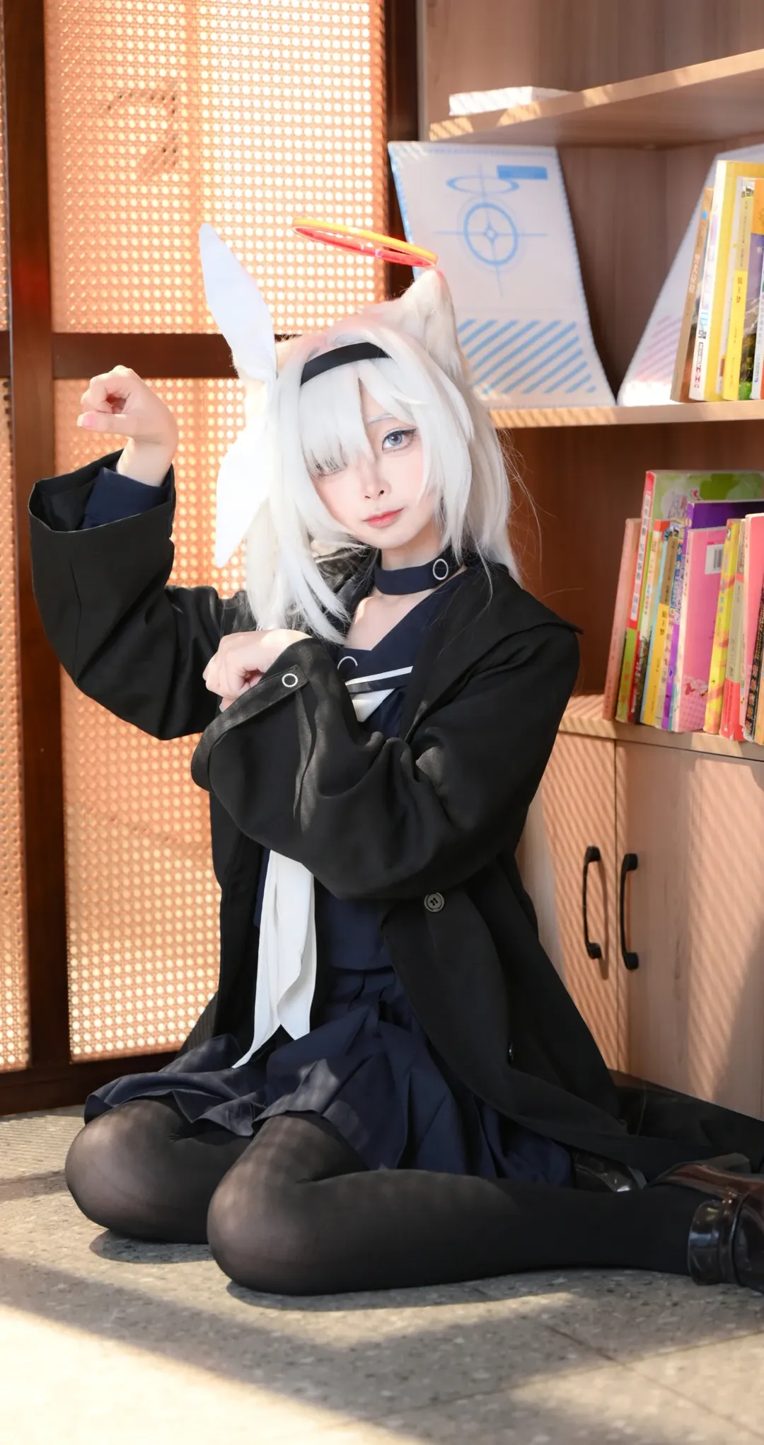 蔚蓝档案, 普拉娜cos, 室内棚拍, 兽耳cos, 黑丝cosplay - 第1张