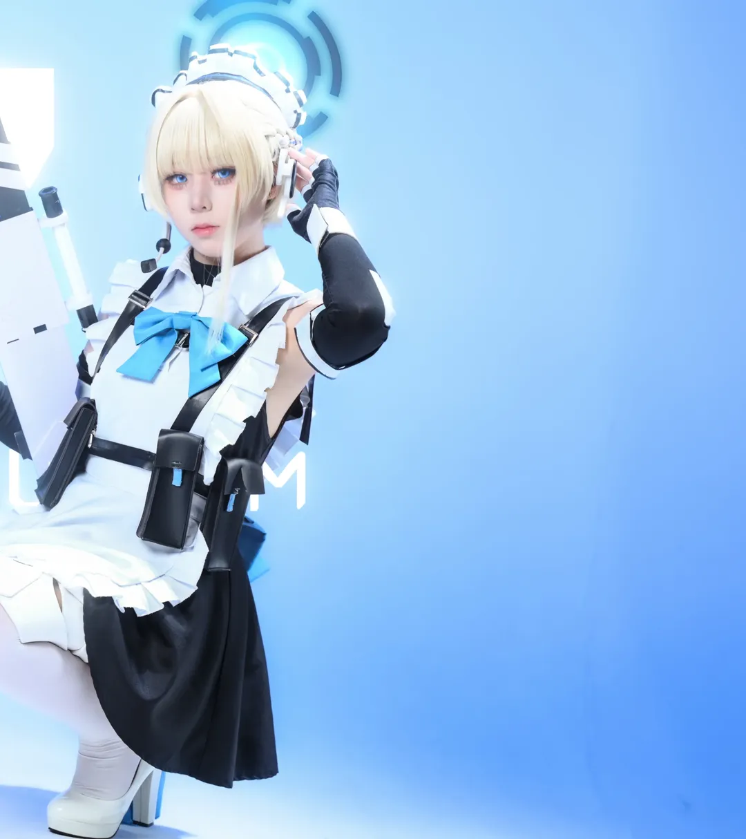 ブルーアーカイブ, 二次元コスプレ, 飛鳥馬トキ コスプレ, 白ストッキングコスプレ, サイバーメイド - 6枚目