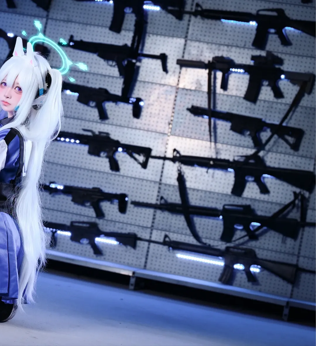 蔚蓝档案, 二次元cosplay, 月雪宫子cos, 战术装备, 武器墙 - 第5张