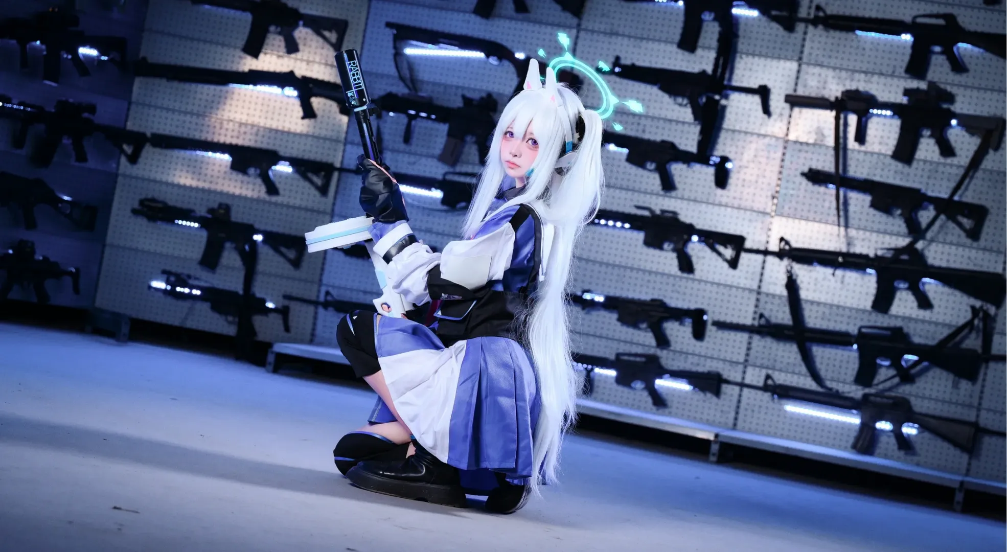 蔚蓝档案, 二次元cosplay, 月雪宫子cos, 战术装备, 武器墙 - 第6张