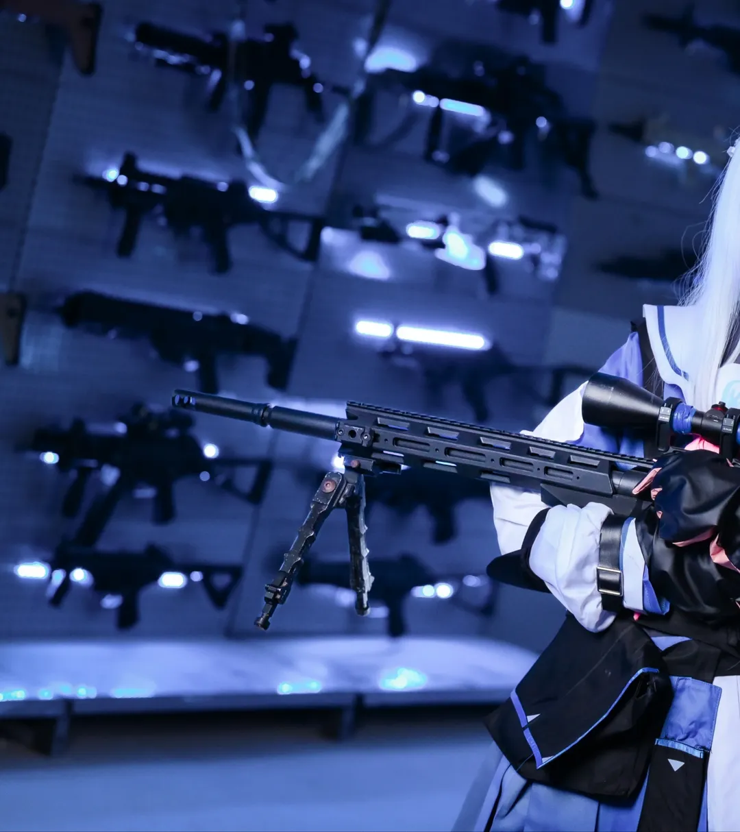 蔚蓝档案, 二次元cosplay, 月雪宫子cos, 战术装备, 武器墙 - 第7张