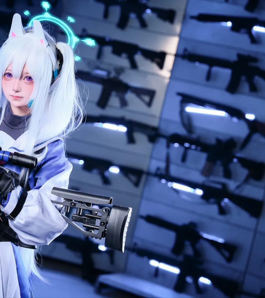 蔚蓝档案, 二次元cosplay, 月雪宫子cos, 战术装备, 武器墙 - 第8张