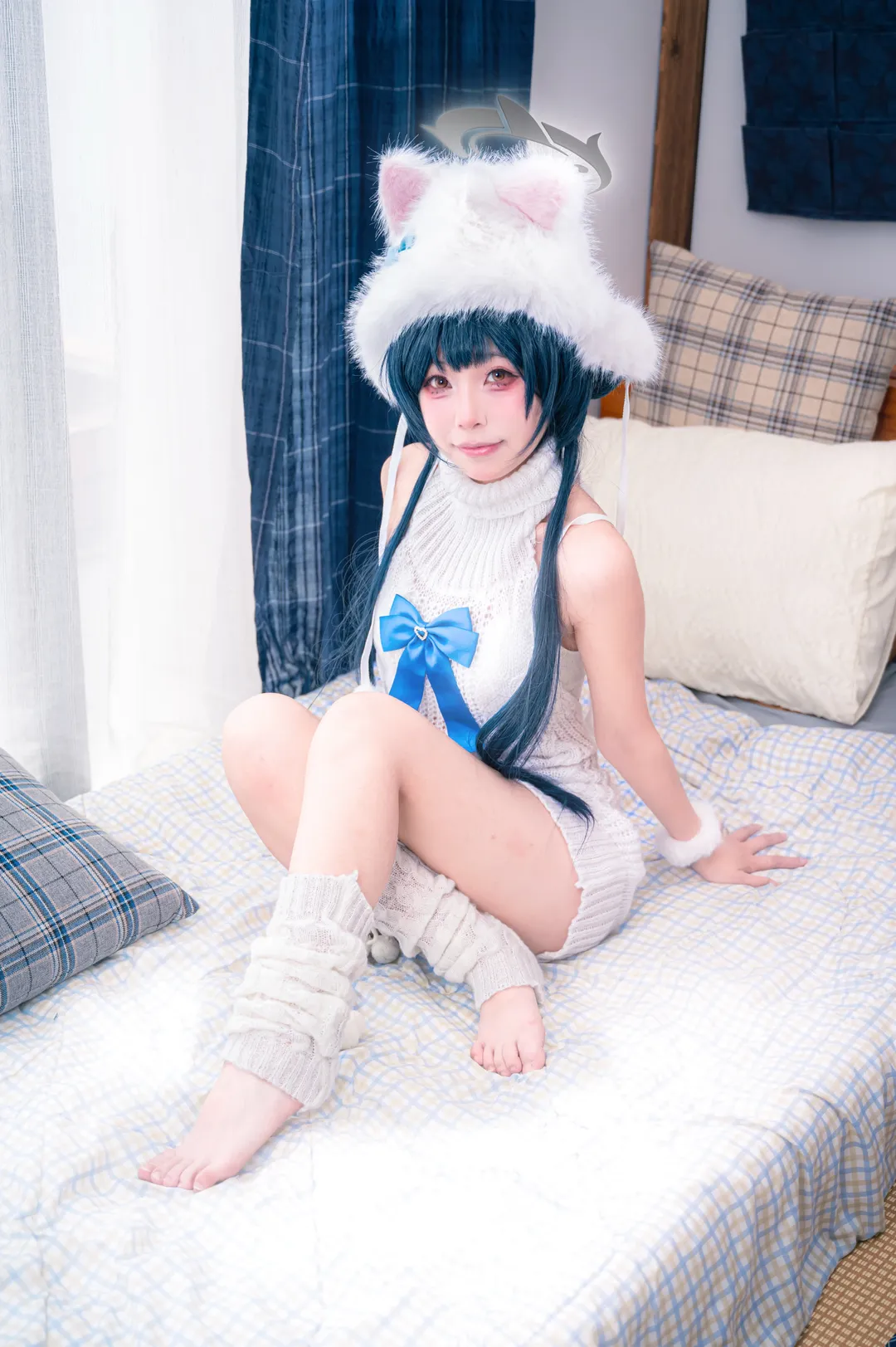 蔚蓝档案, 龙华妃咲cos, 二次元cosplay, 同人毛衣, 瑶瑶老大