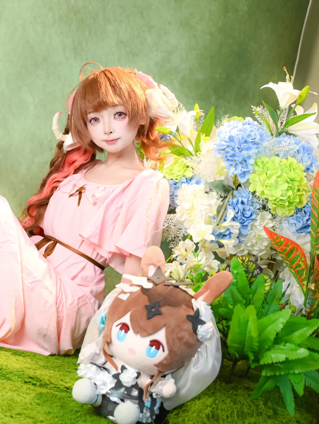 二次元, 明日方舟, 艾雅法拉cos, cosplay拍摄, 粉色系穿搭