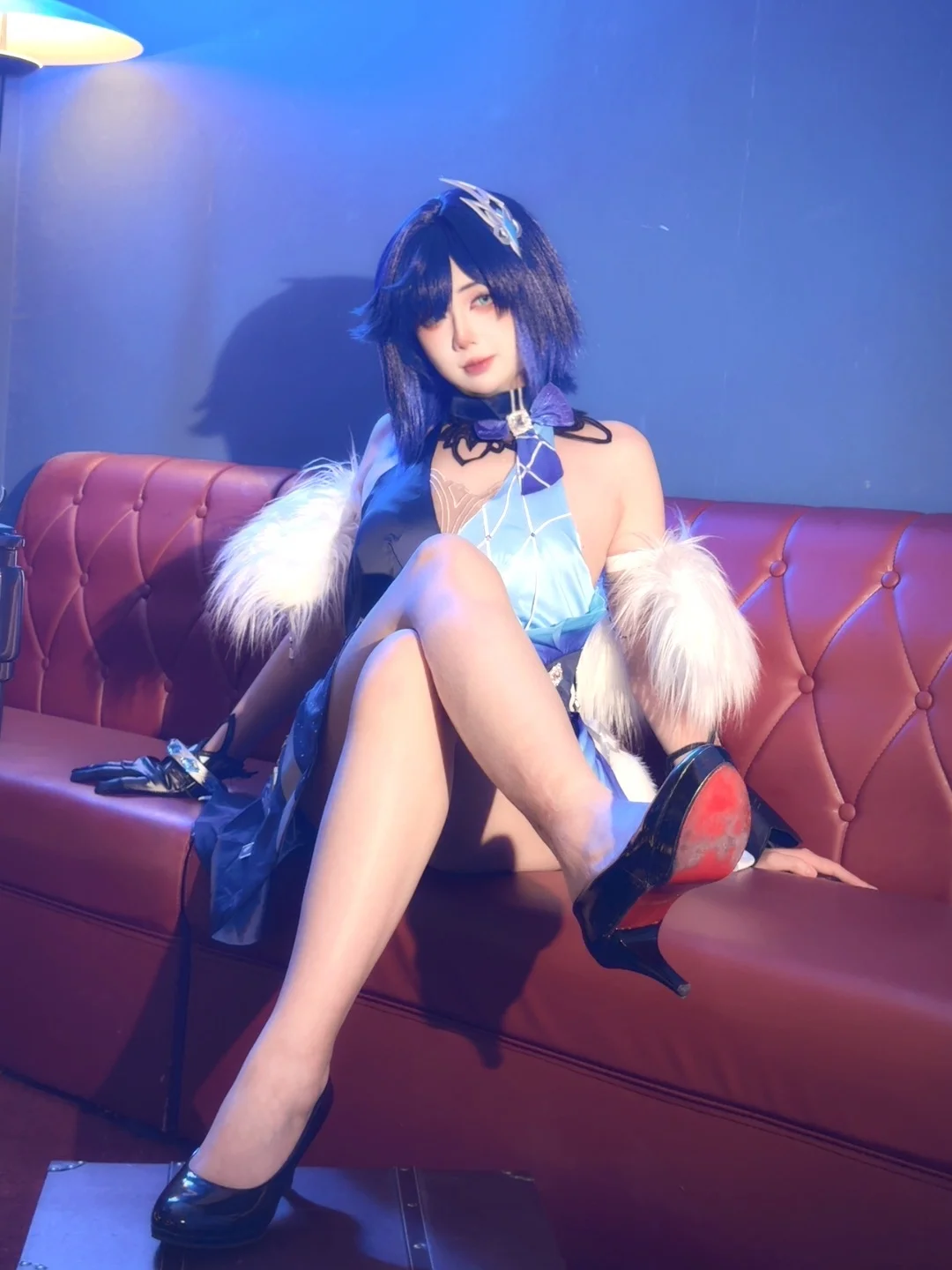 原神, 夜兰cos, 原神cosplay, 黑色丝袜, 为爱发电 - 第1张