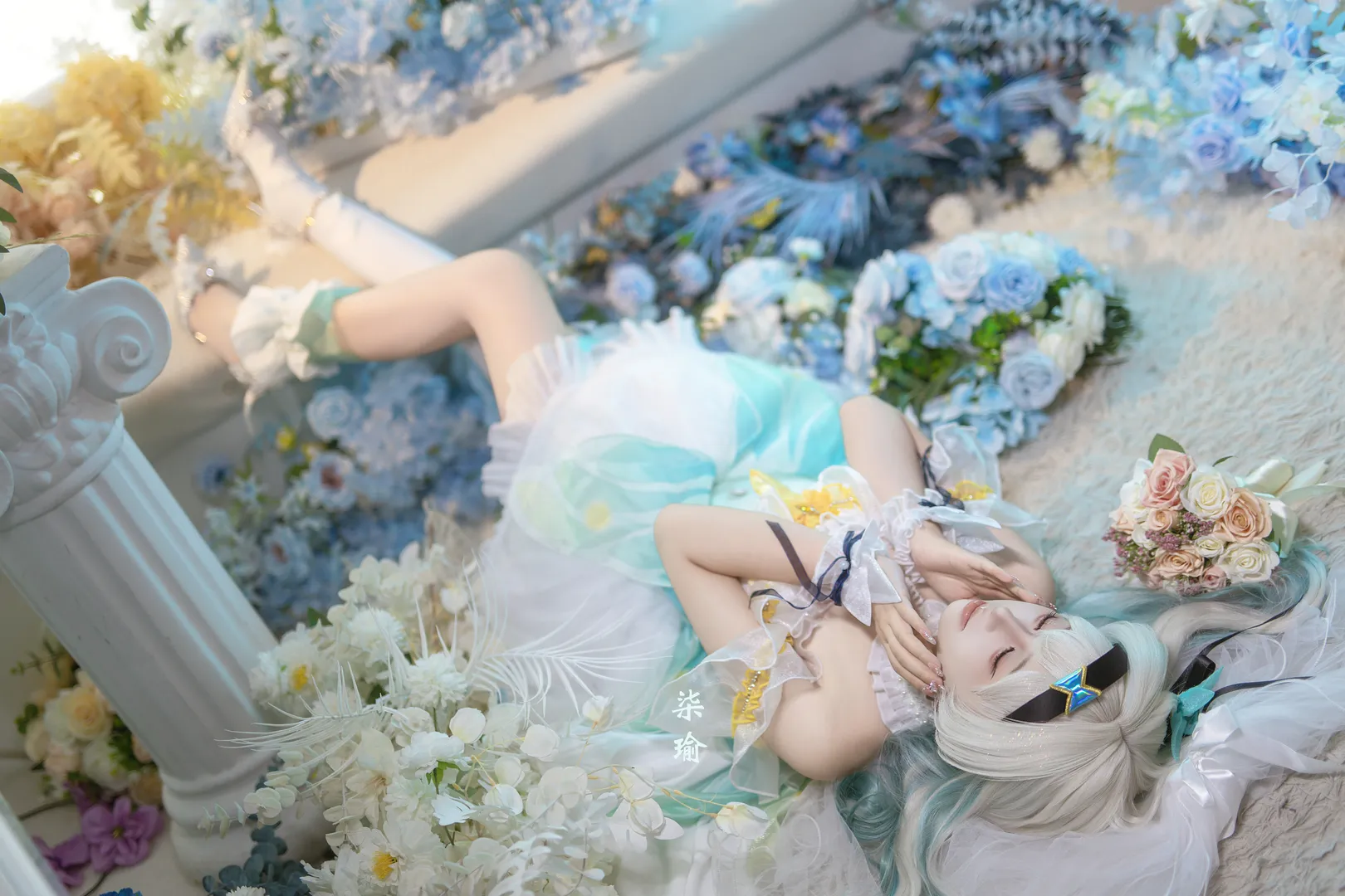 二次元少女, 崩坏星穹铁道, 流萤cos, Cosplay摄影, 花嫁流萤cos - 第5张
