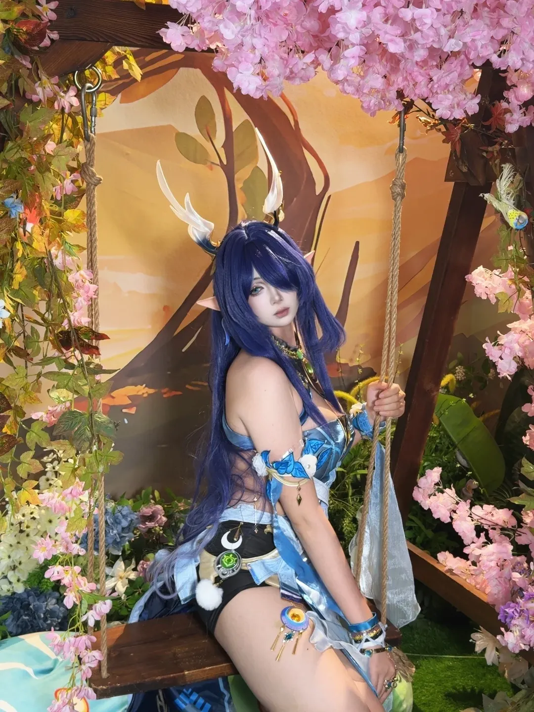 原神, 空月之歌, 挪德卡莱, cosplay, 菈乌玛cos - 第3张