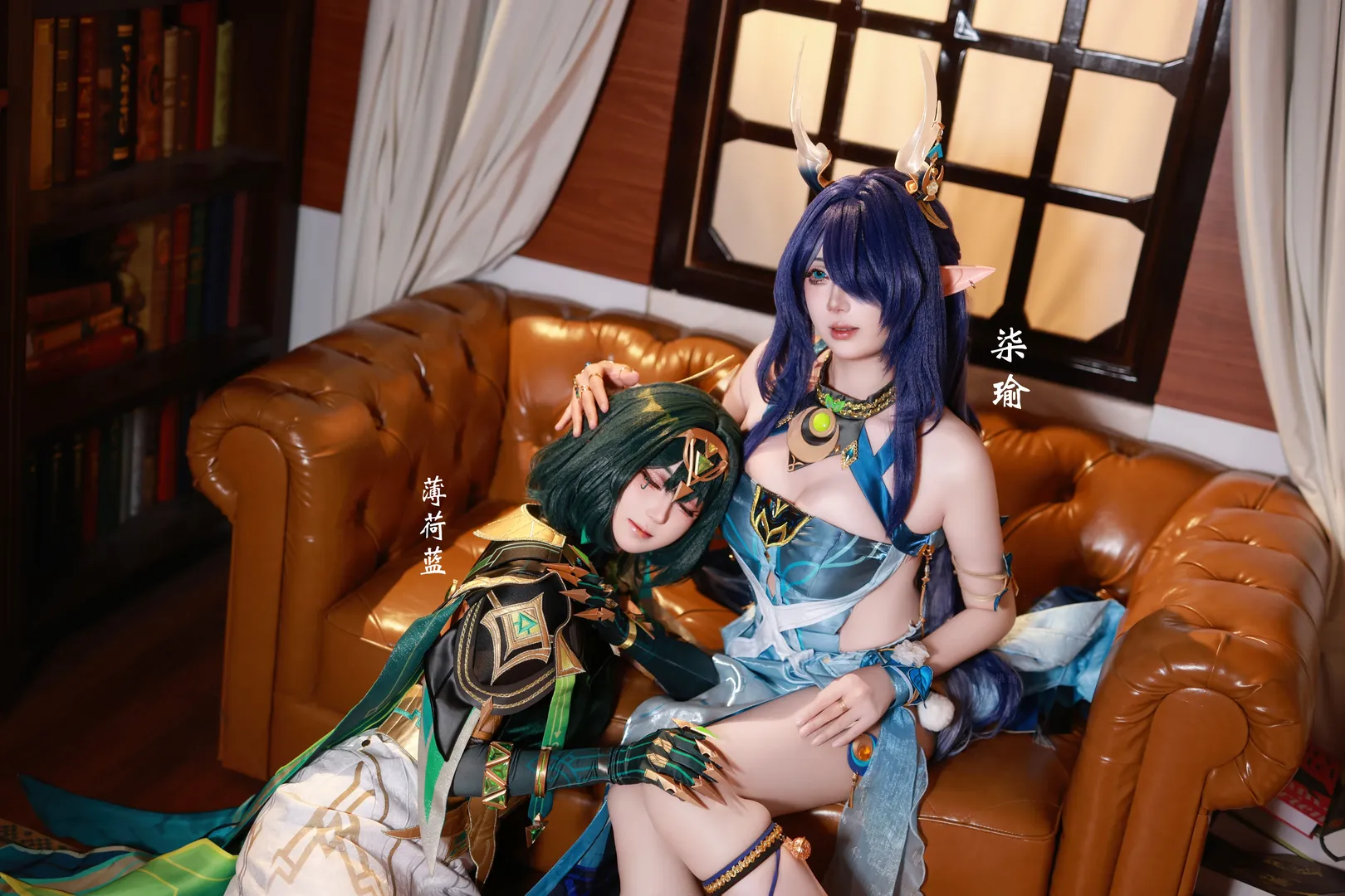 原神, 奈芙爾cos, 雙人互動, cosplay穿搭, 菈烏瑪cos