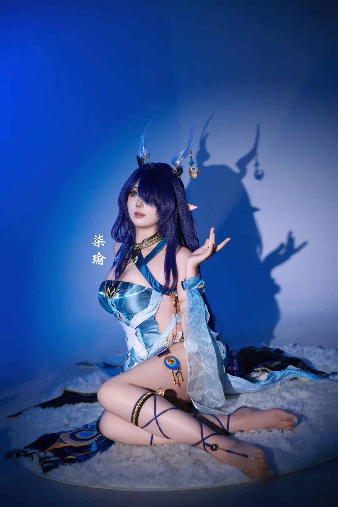 原神, 空月之歌, cosplay日常, 菈乌玛cos, 蓝色系奇幻风 - 第2张