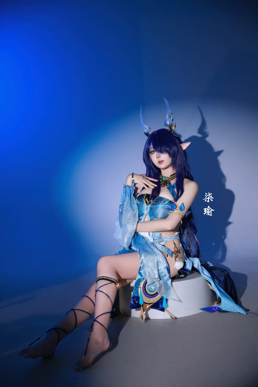 原神, 空月之歌, cosplay日常, 菈乌玛cos, 蓝色系奇幻风 - 第3张