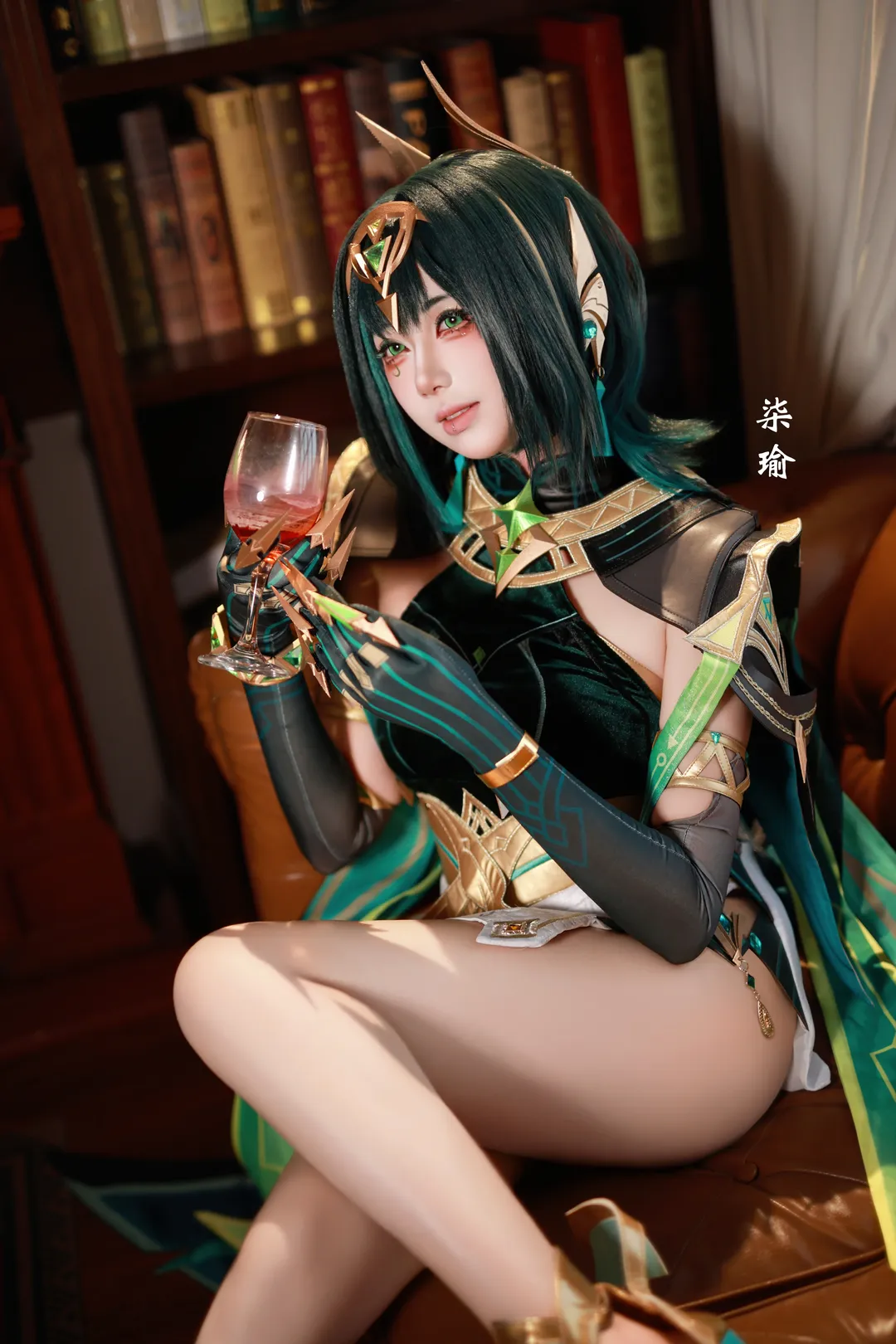 Genshin Impact, Elf ears, Fantasy costume, Wenshuang cosplay, Onee-san cosplay