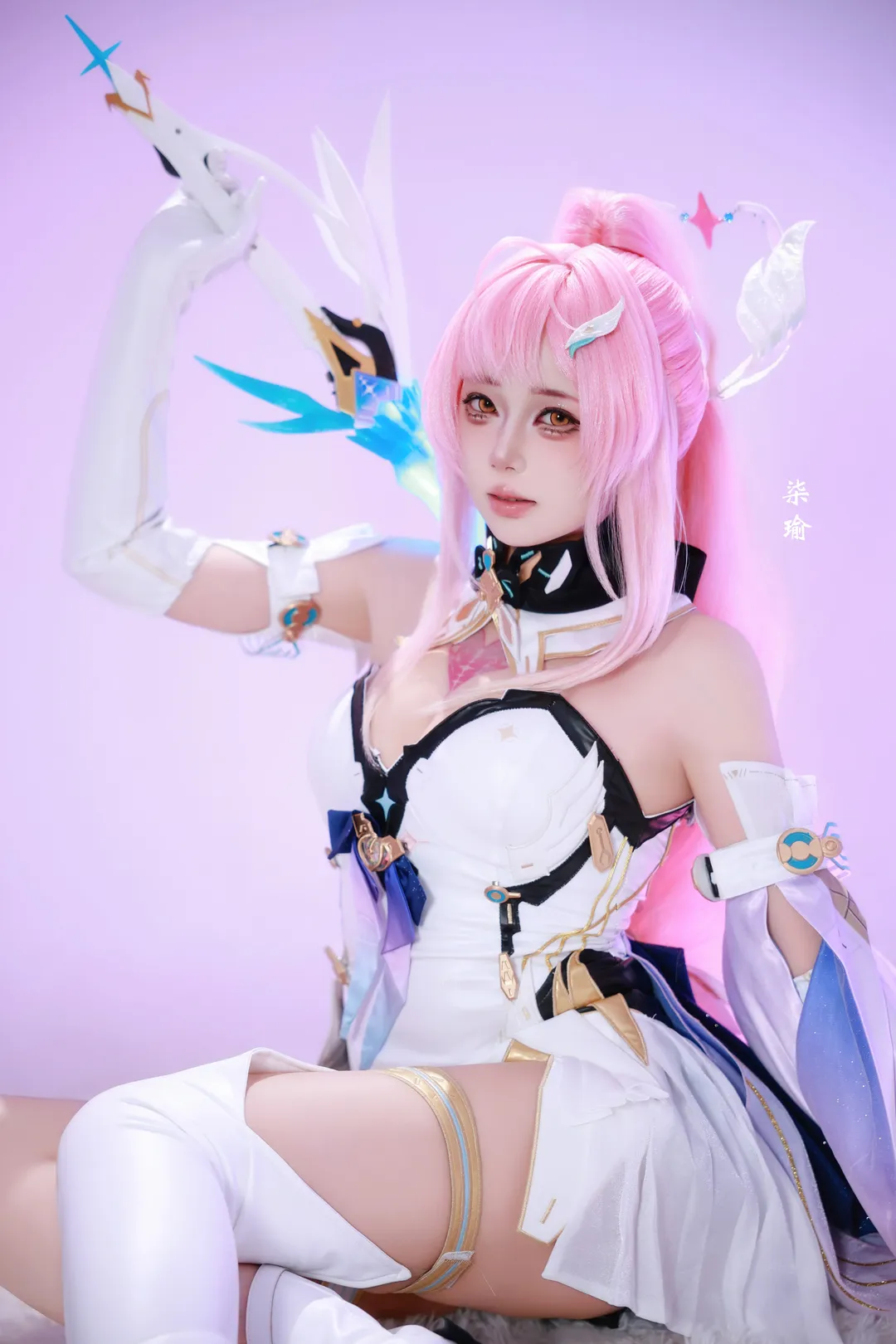 鸣潮, 二次元, cosplay, 爱弥斯cos, 粉发