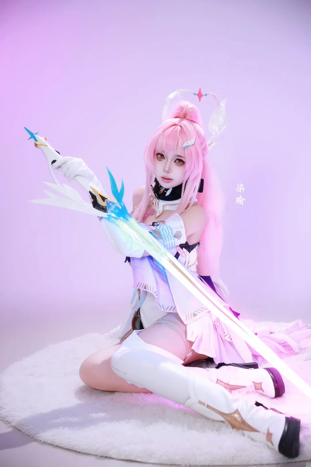 鸣潮, 二次元, cosplay, 爱弥斯cos, 粉发 - 第2张