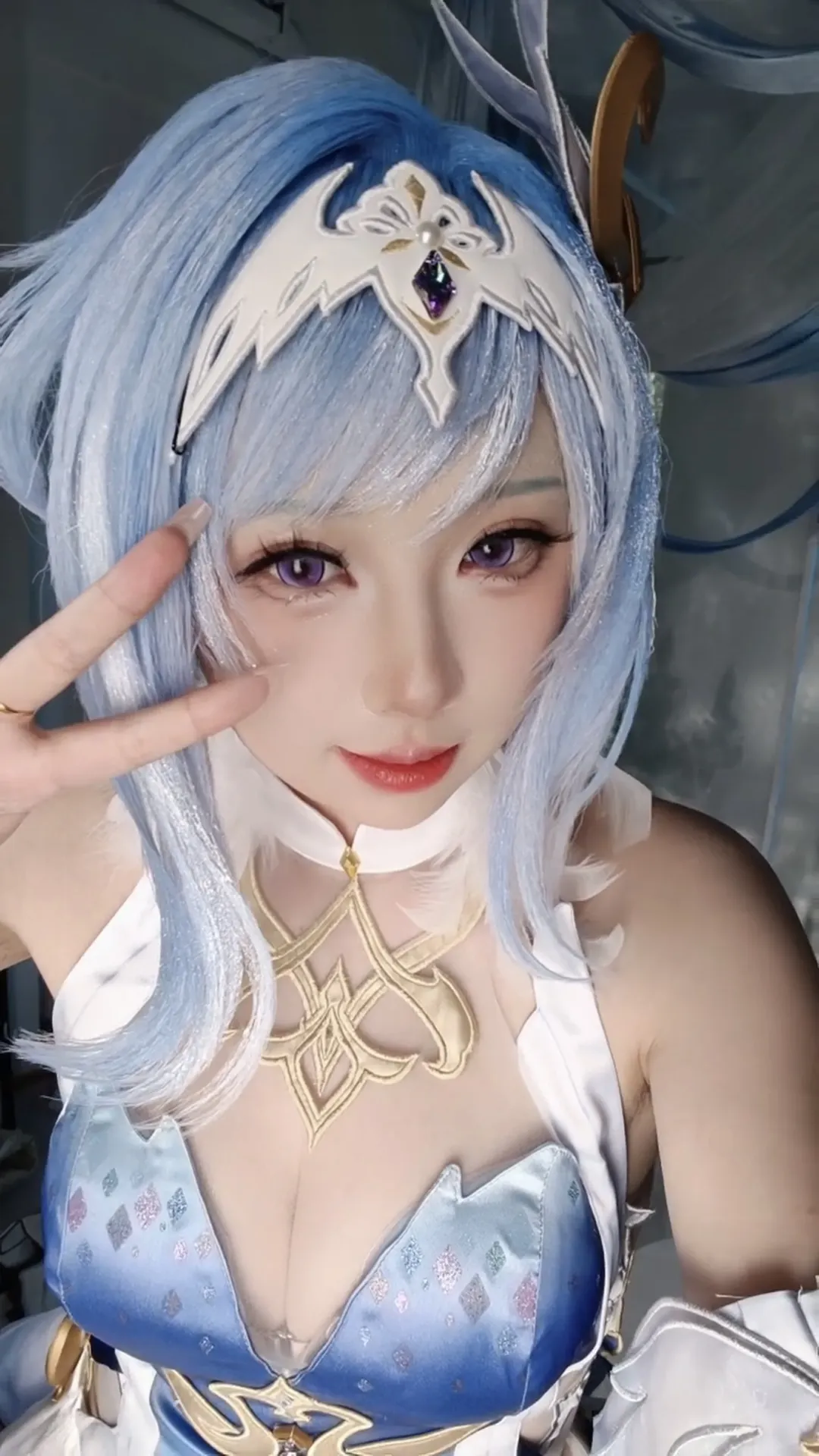 原神, 原神日常, 白丝cosplay, 奥黛塔cos, 原神抽卡 - 第2张