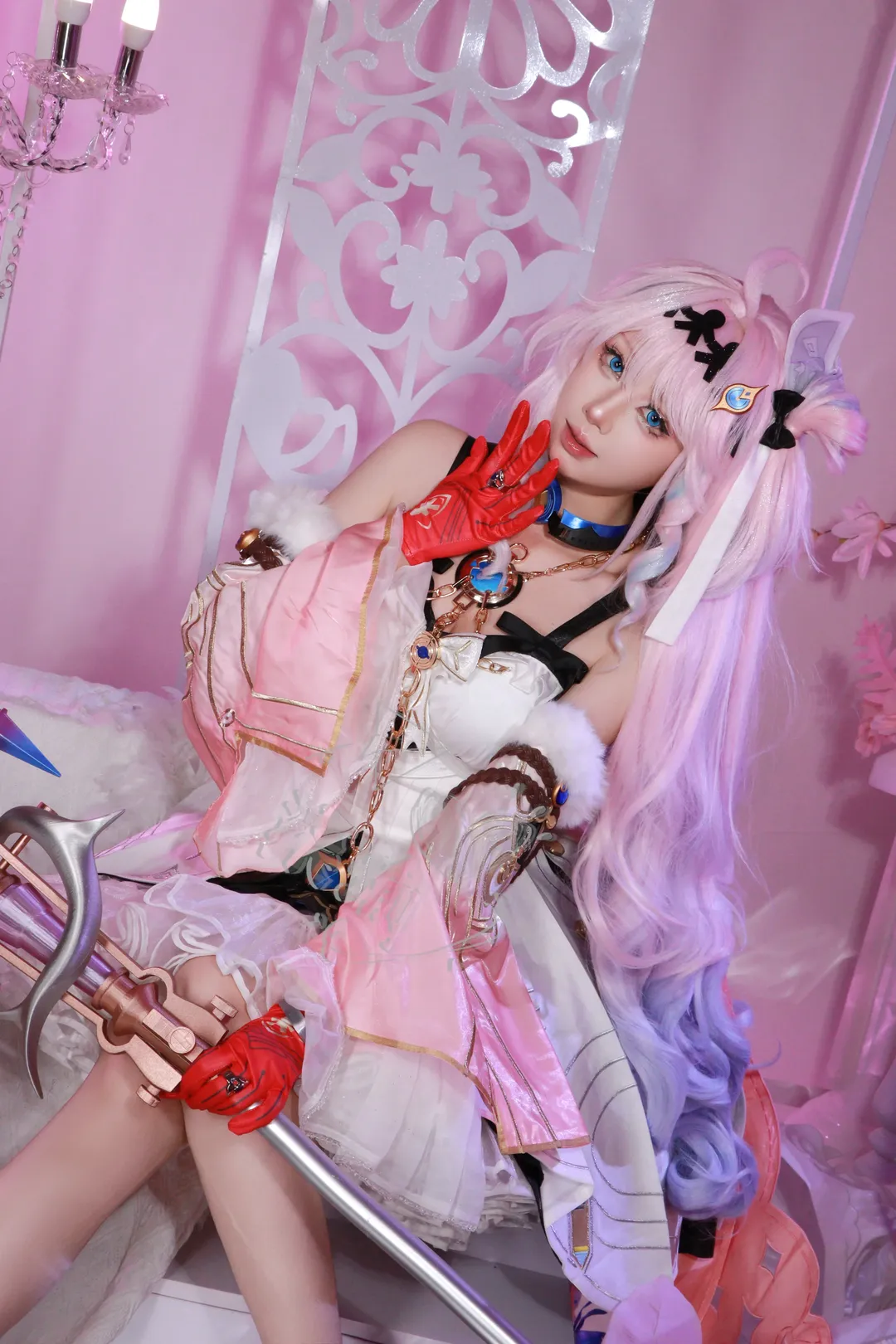 Wuthering Waves, Denia Cosplay, Anime girl, Pink color scheme, Cosplay photography