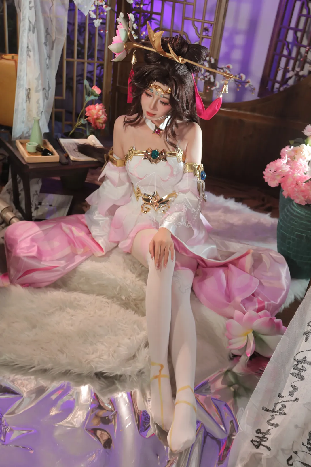 王者荣耀, 貂蝉cos, 古风cos, 王者荣耀cosplay, 白丝cos - 第3张