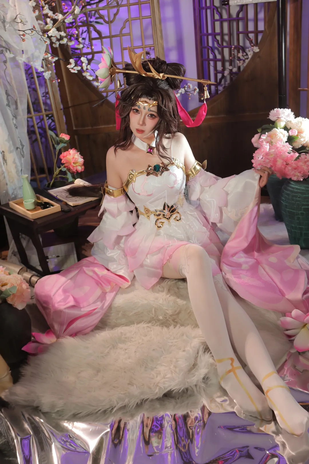王者荣耀, 貂蝉cos, 古风cos, 王者荣耀cosplay, 白丝cos - 第5张