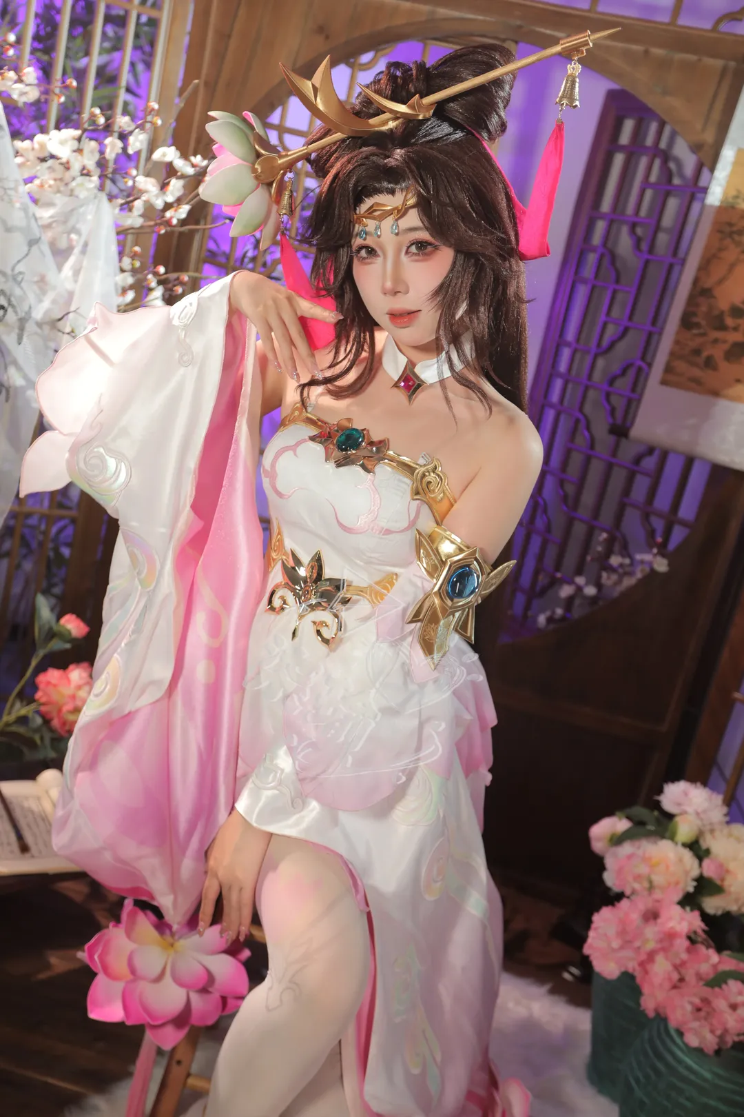 王者荣耀, 貂蝉cos, 古风cos, 王者荣耀cosplay, 白丝cos - 第9张
