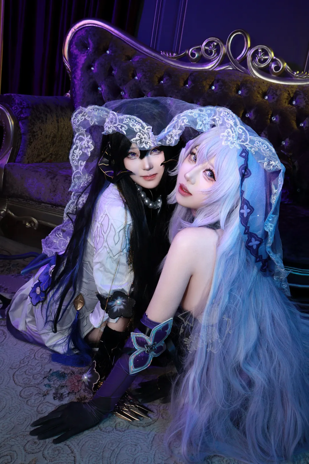 崩坏星穹铁道, 双人cosplay, 黑天鹅cos, 大丽花cos, 丝袜cos - 第1张