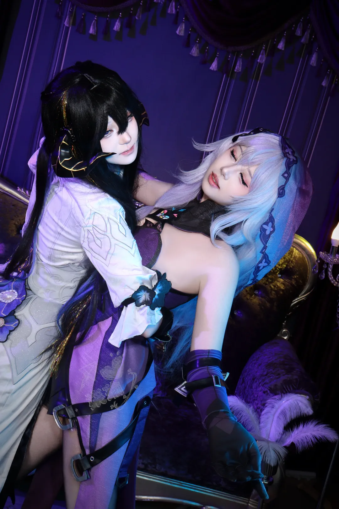 崩坏星穹铁道, 双人cosplay, 黑天鹅cos, 大丽花cos, 丝袜cos