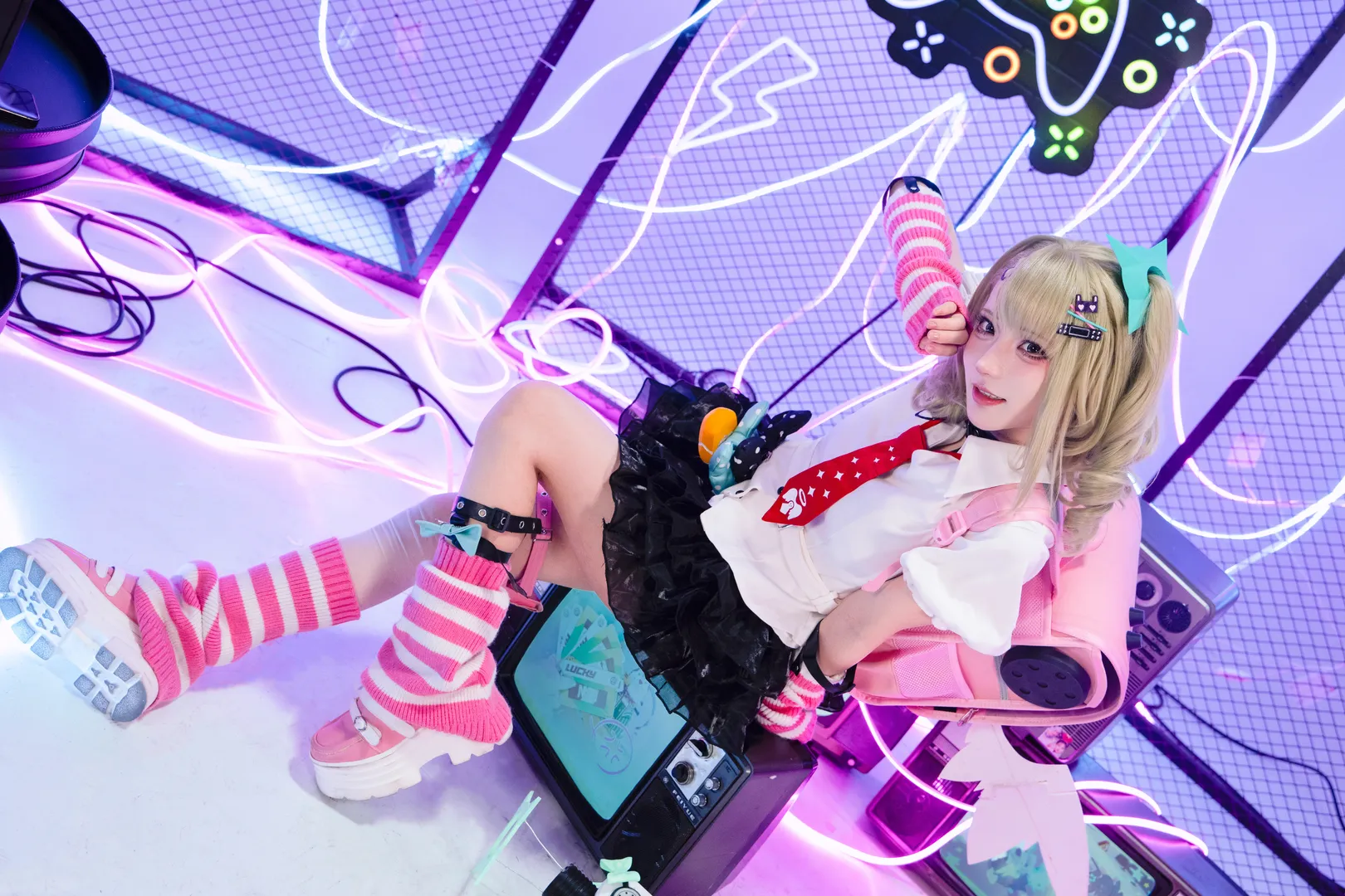 绝区零, 二次元cosplay, 千夏蕾咪cos, 游戏少女, 赛博霓虹 - 第3张