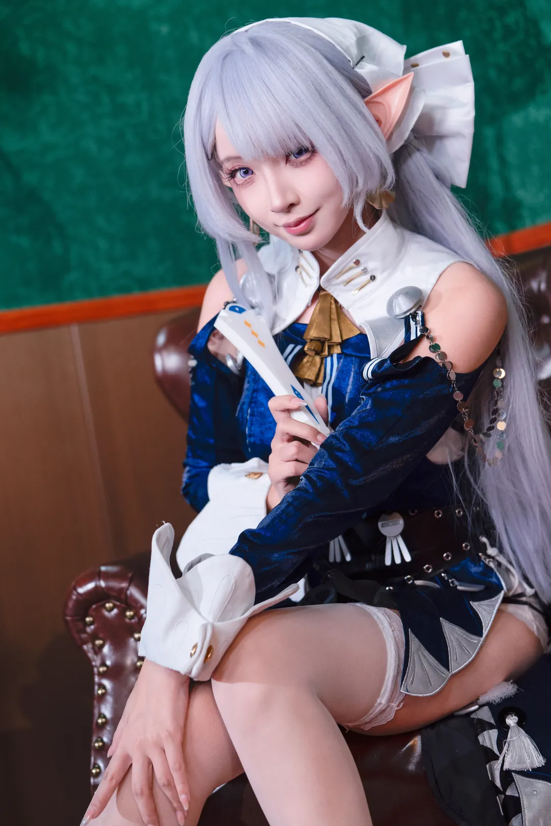 ゼンレスゾーンゼロ, 二次元コスプレ, エルフ耳, 白ニーソコーデ, ヴェリナコスプレ - 3枚目