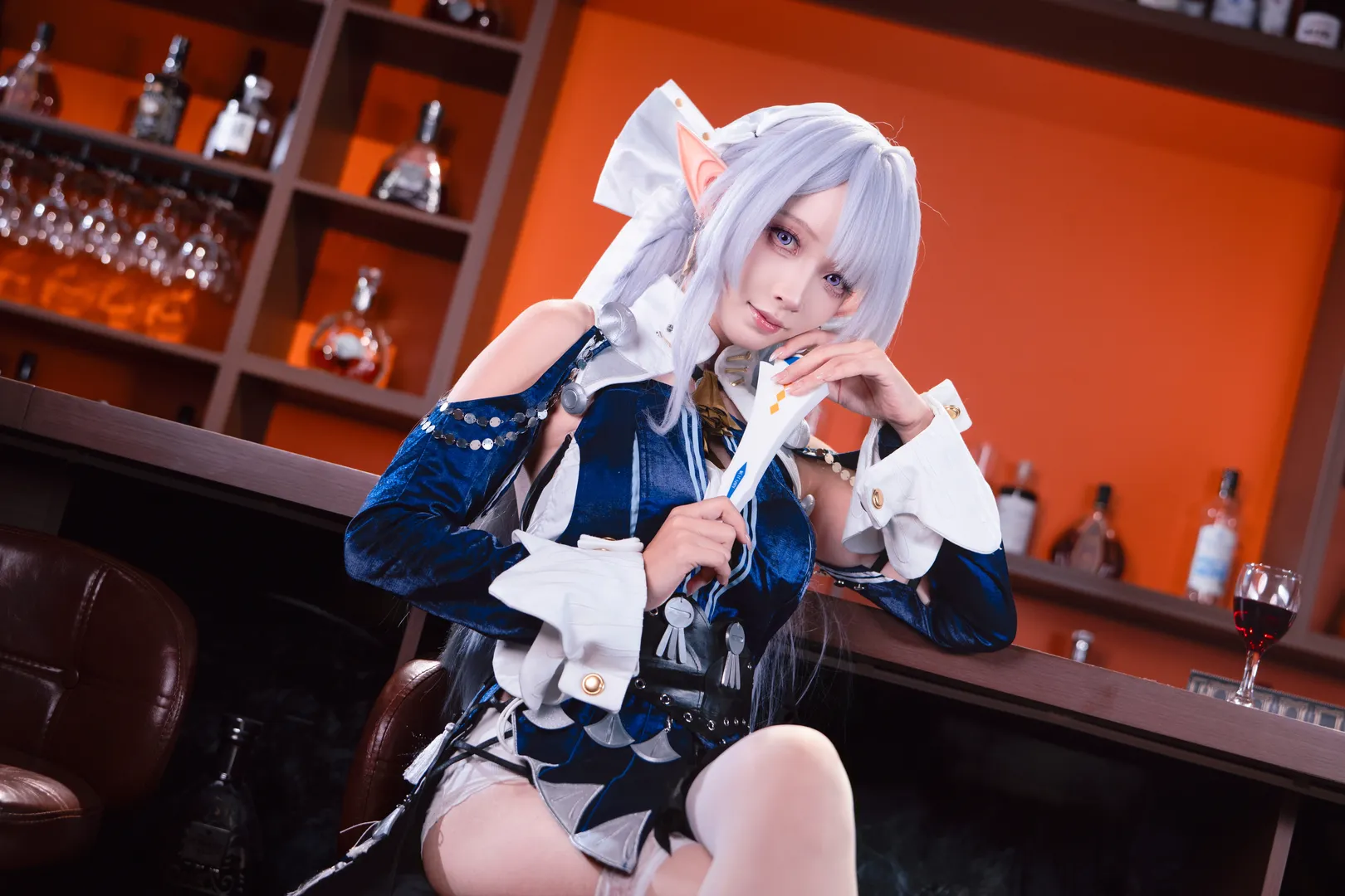 ゼンレスゾーンゼロ, 二次元コスプレ, エルフ耳, 白ニーソコーデ, ヴェリナコスプレ - 8枚目
