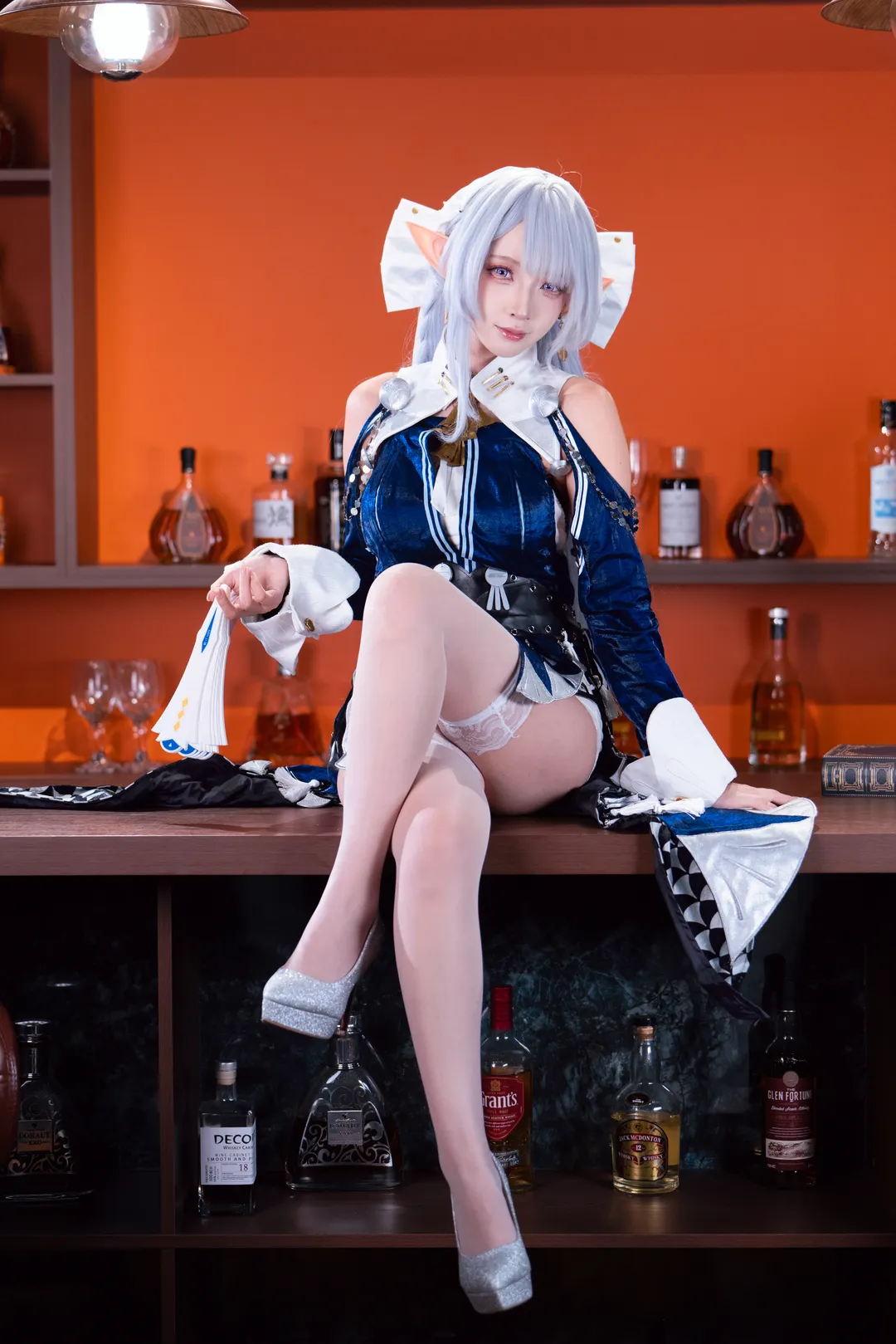 绝区零, cosplay分享, 维琳娜cos, 精灵耳造型, 白丝过膝袜 - 第2张