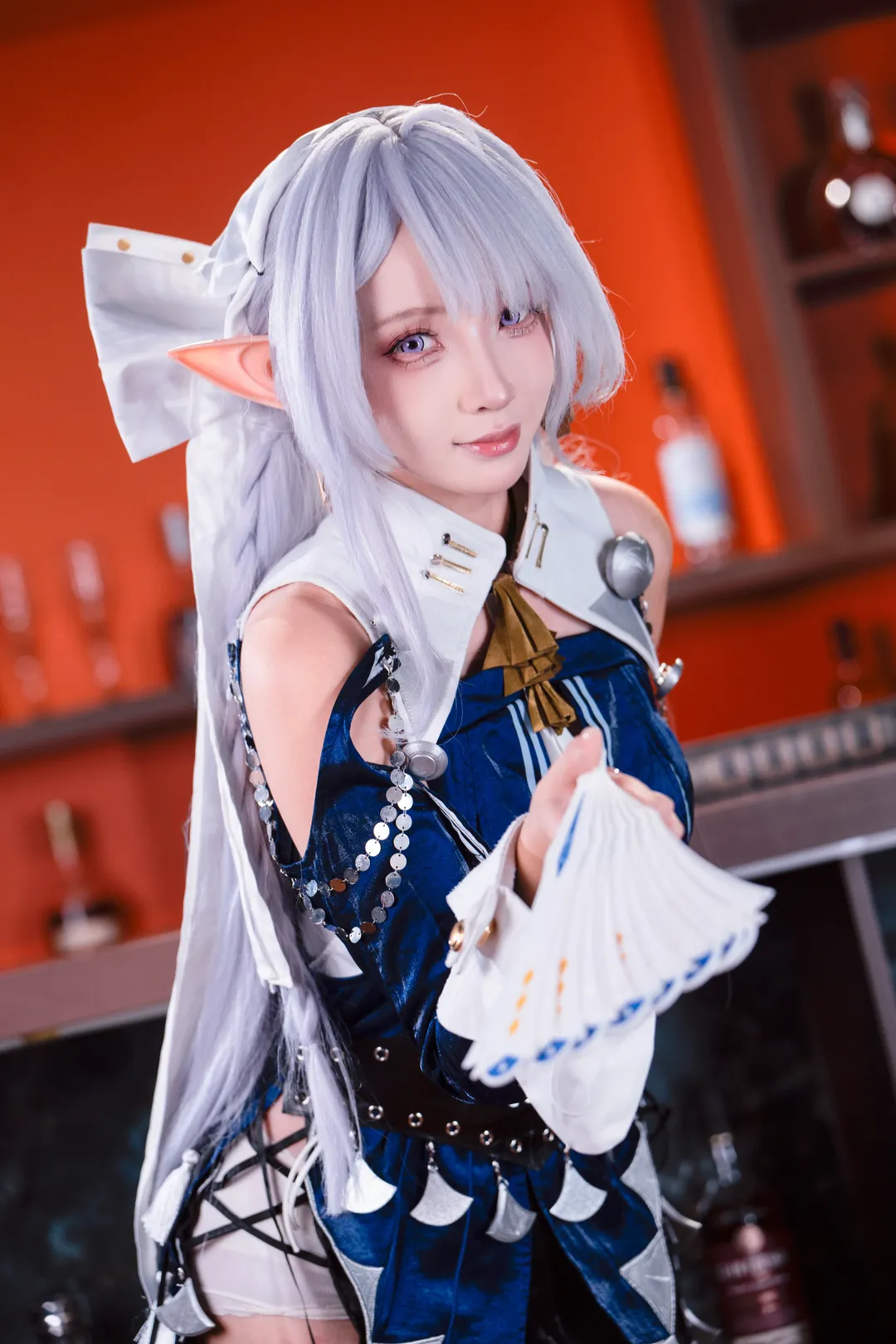 绝区零, cosplay分享, 维琳娜cos, 精灵耳造型, 白丝过膝袜 - 第3张