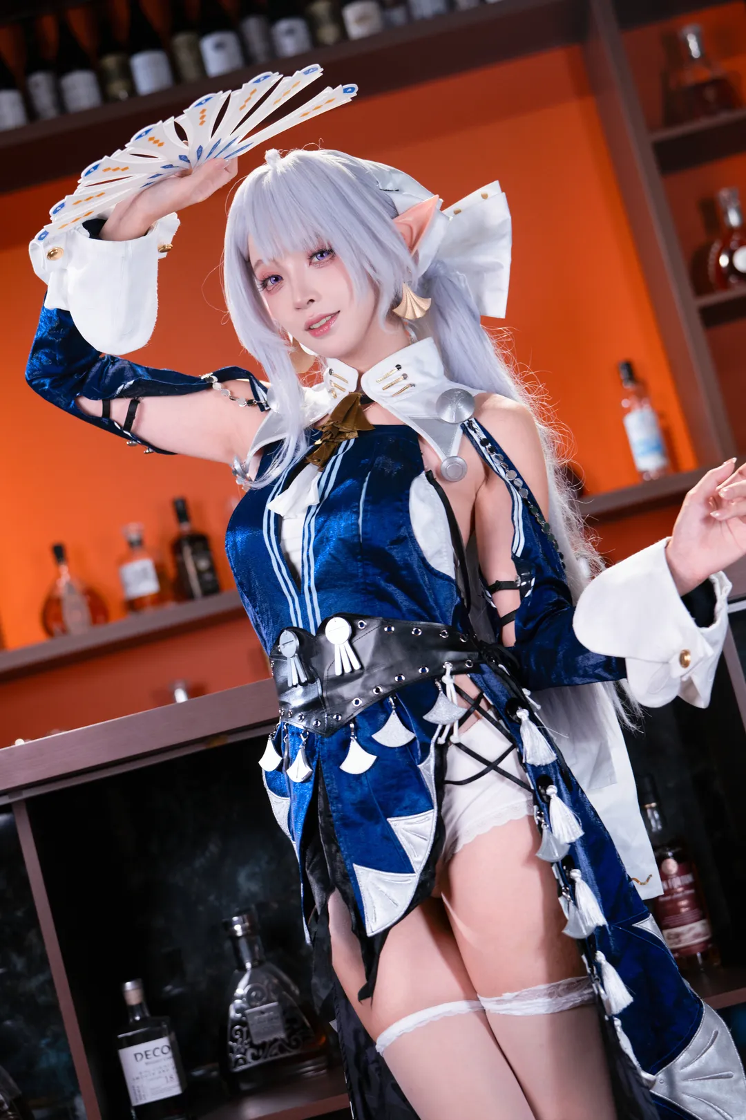 绝区零, cosplay分享, 维琳娜cos, 精灵耳造型, 白丝过膝袜 - 第5张