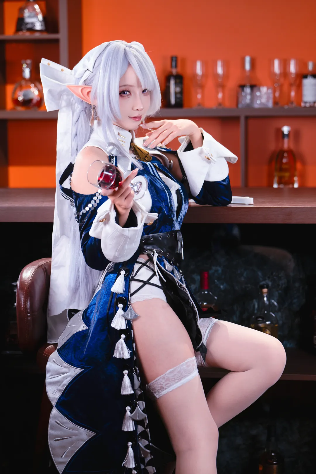 绝区零, cosplay分享, 维琳娜cos, 精灵耳造型, 白丝过膝袜 - 第6张