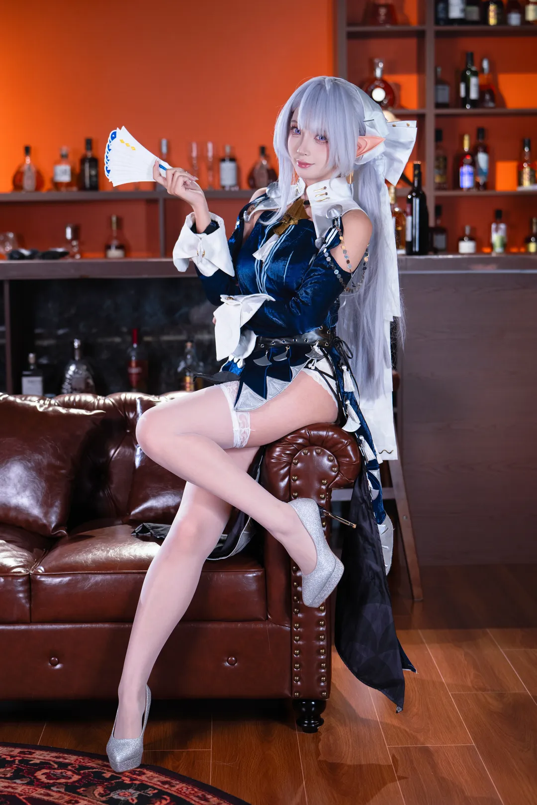 绝区零, cosplay分享, 维琳娜cos, 精灵耳造型, 白丝过膝袜 - 第7张