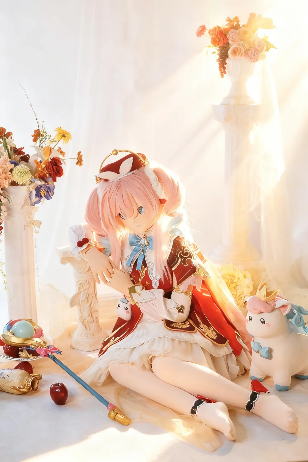白丝, 魔法少女风, 崩坏星穹铁道cos, 粉发双马尾, kig系 - 第1张