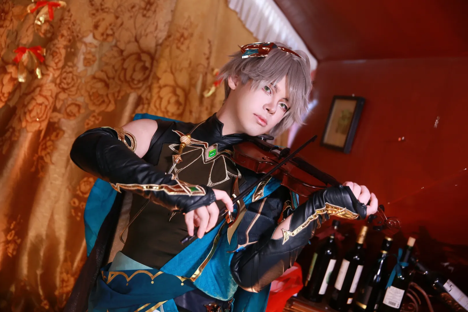 原神, cosplay, 复古写真, 艾尔海森cos, 学者风穿搭 - 第2张