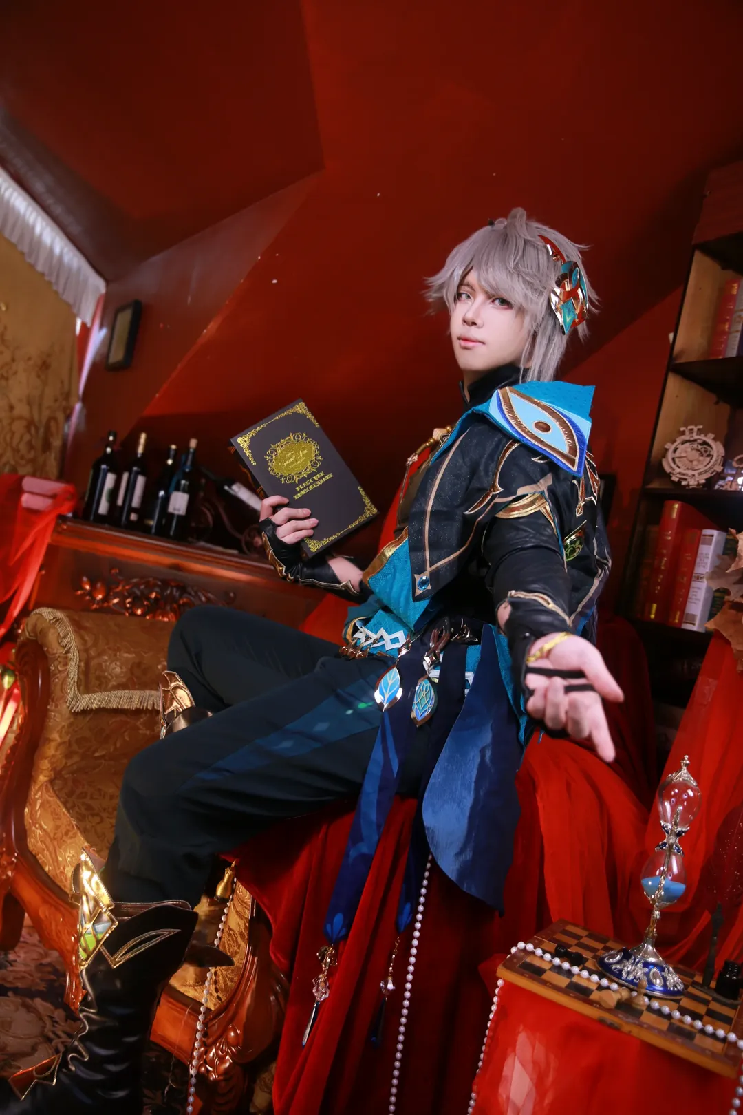 原神, cosplay, 复古写真, 艾尔海森cos, 学者风穿搭 - 第3张