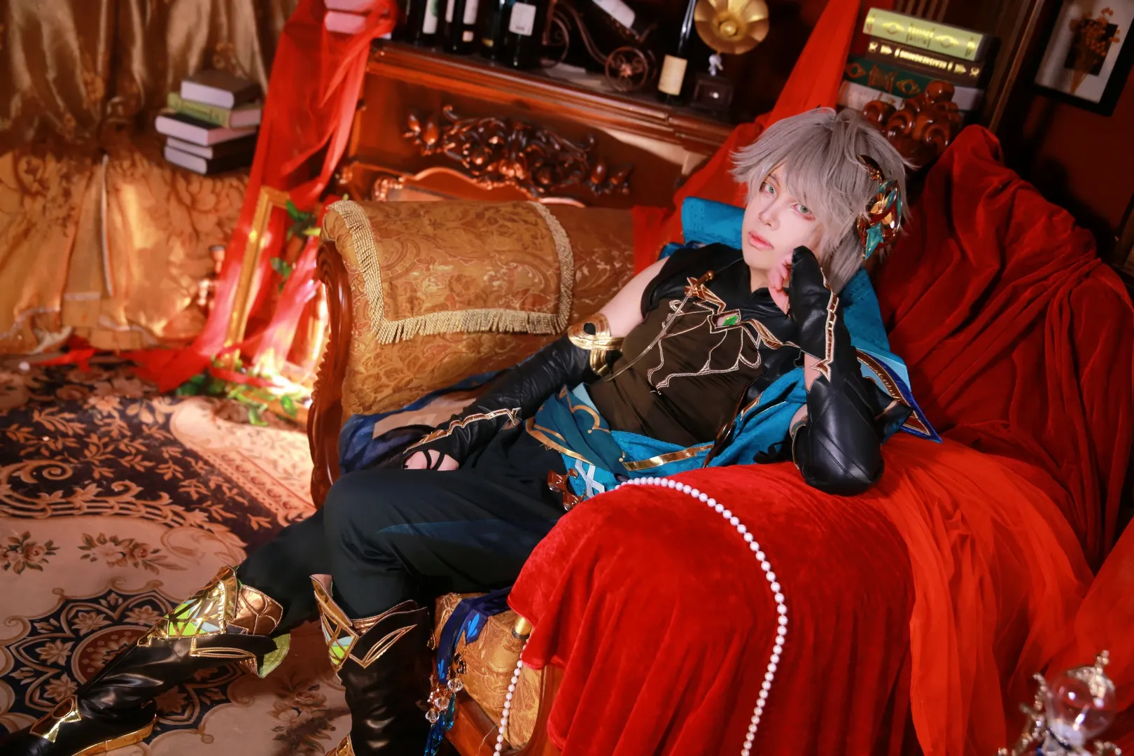 原神, cosplay, 复古写真, 艾尔海森cos, 学者风穿搭 - 第6张