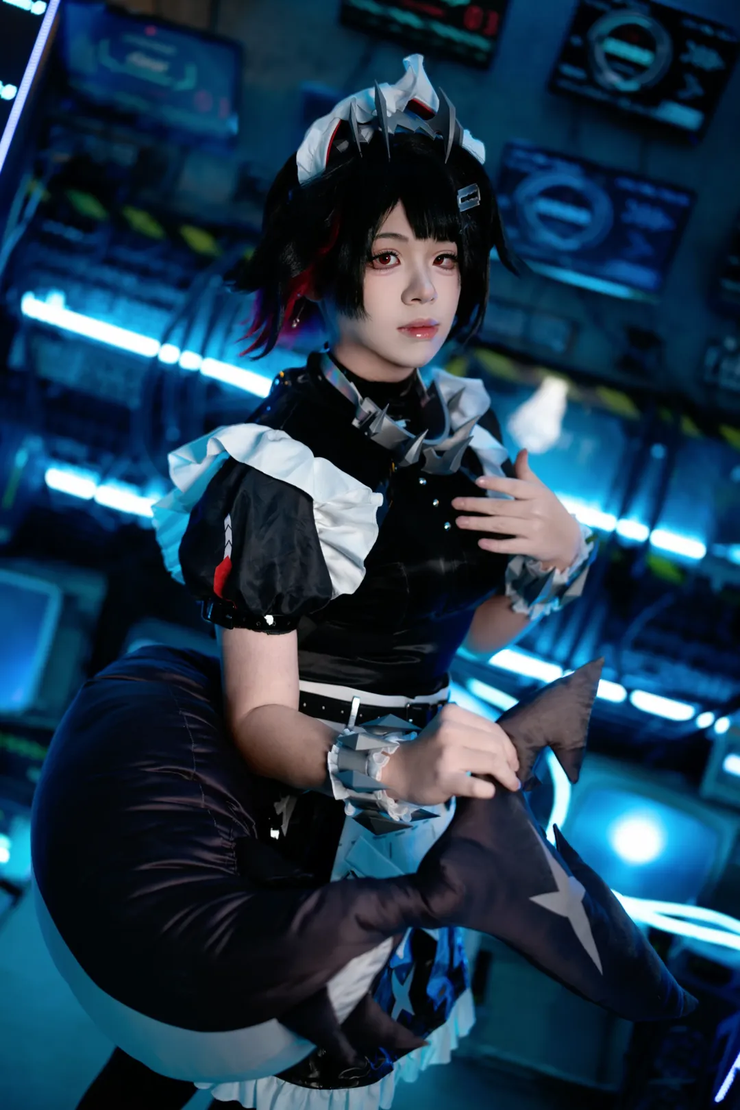 ゼンレスゾーンゼロ, サイバーパンク, エレン・ジョー コスプレ, コスプレ撮影, 黒ストッキングコスプレ - 2枚目