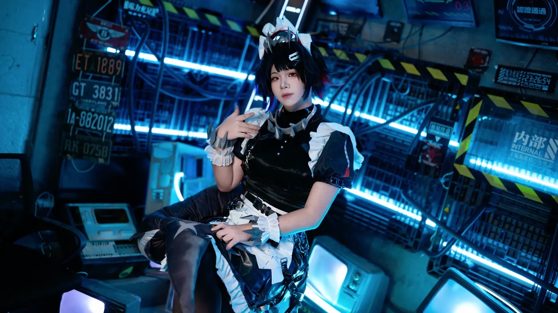 ゼンレスゾーンゼロ, サイバーパンク, エレン・ジョー コスプレ, コスプレ撮影, 黒ストッキングコスプレ - 6枚目