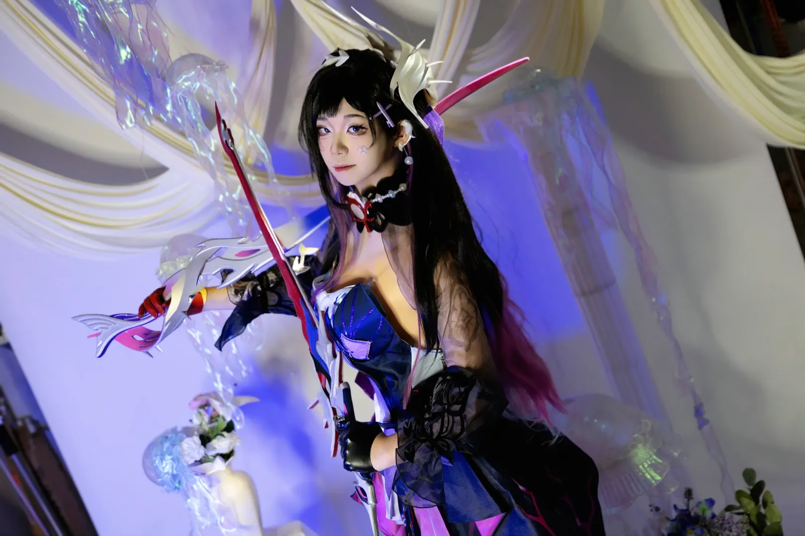 二次元, cosplay, 崩壞星穹鐵道, 海瑟音cos, 過膝絲襪 - 第1張